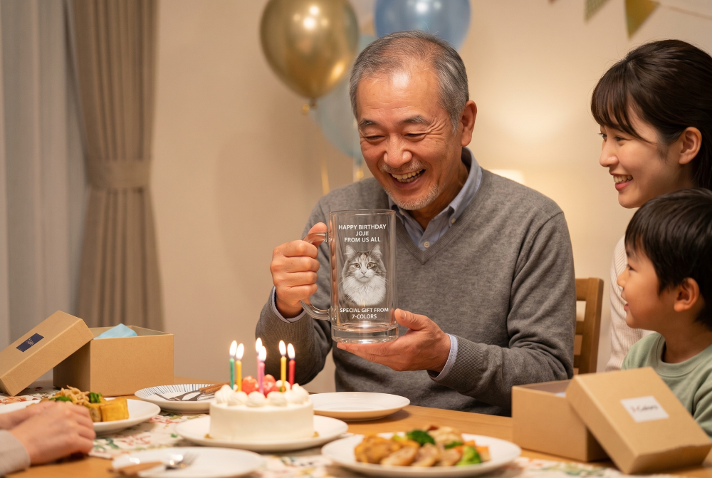大好きなペットの写真が刻まれた、最高の誕生日プレゼント。