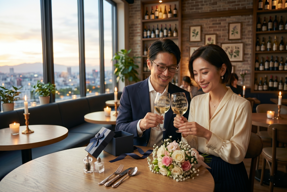 二人の門出を祝う、最高の乾杯。