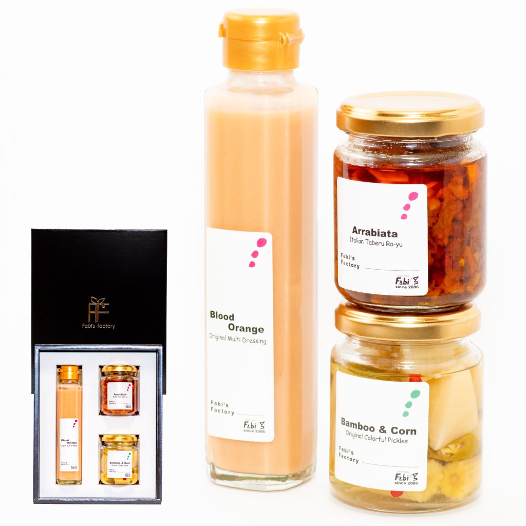 無添加 テレビでも紹介　銀座イタリアンレストランファビズ　高級　ドレッシング入り詰め合せ3種セットの画像