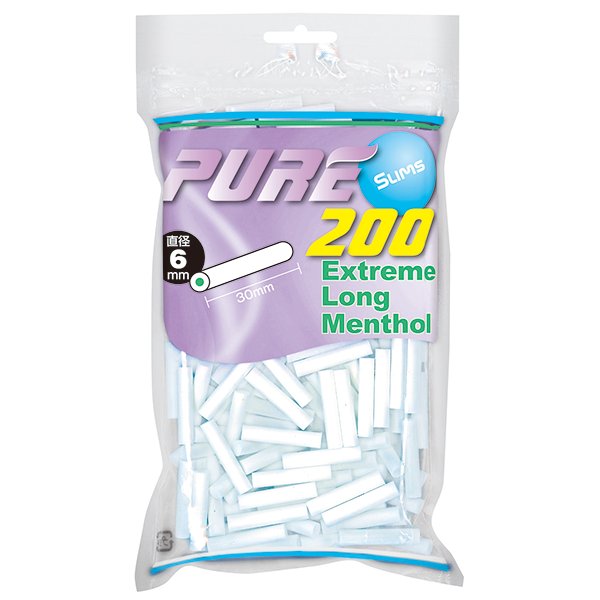 ピュア　スリムエクストリームロングメンソールフィルター（200個）の画像