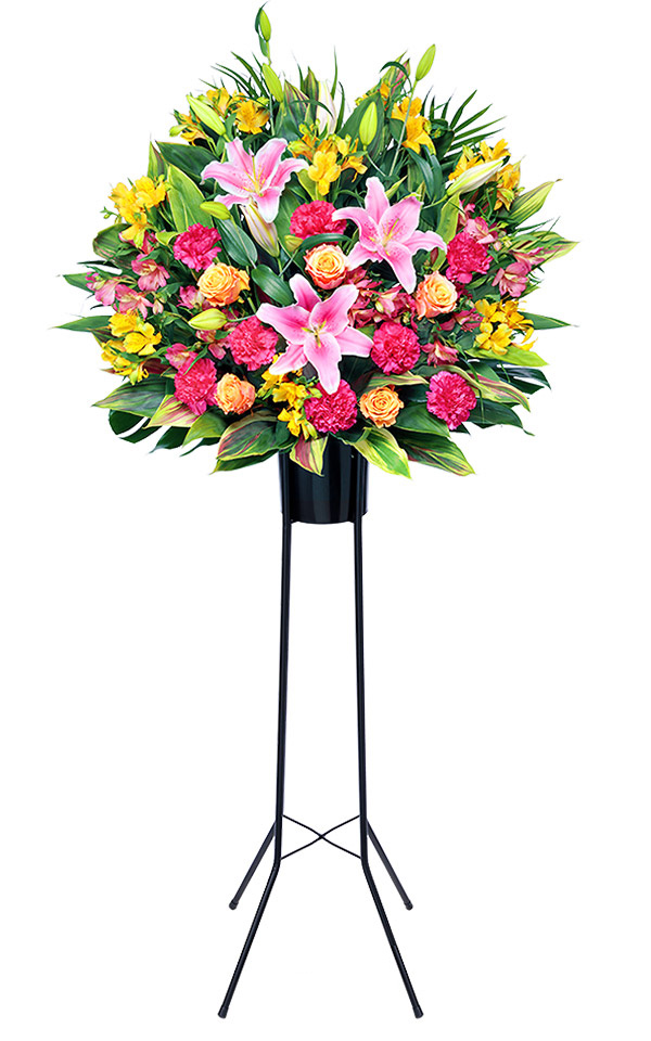 フラワースタンド・全国対応・最短翌日お届け　1段　ミックスカラー[512348]の画像