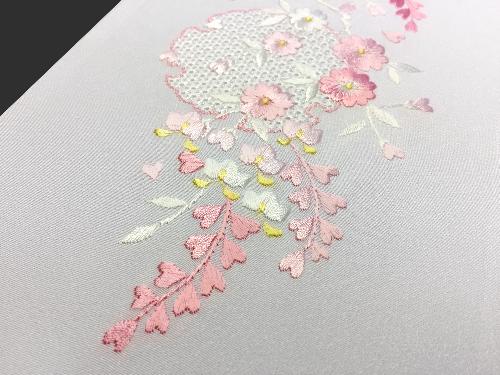 刺繍［白］桐花絞り柄半衿の画像