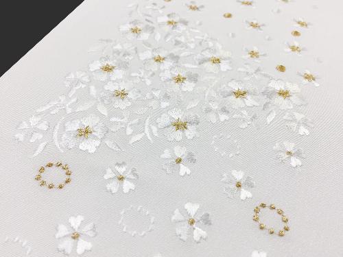 刺繍［金・白］小花金糸半衿の画像