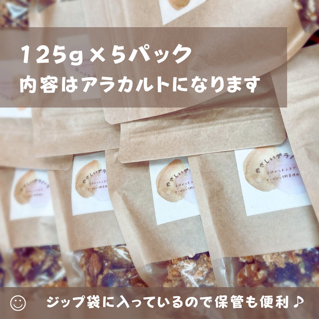 無添加お試しグラノーラセット（125g×5パック）の画像