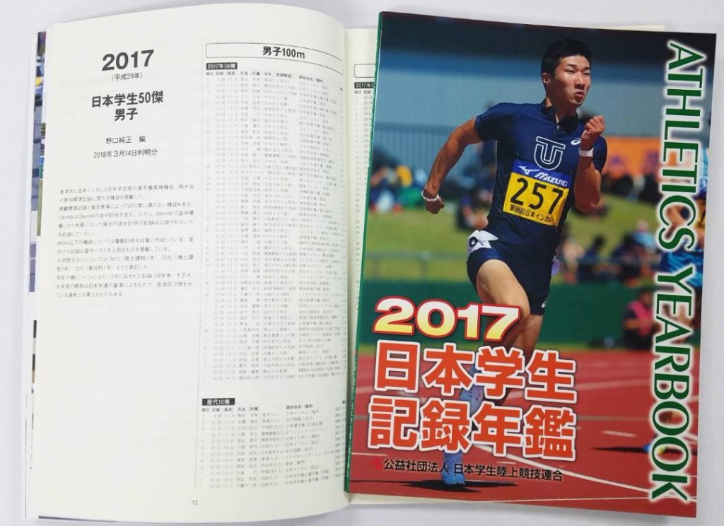 2017日本学生記録年鑑の画像