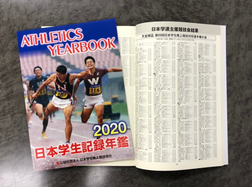 2020日本学生記録年鑑の画像