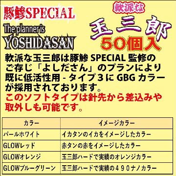 【26年NEW】JOKER　万能ビーズ　軟派な玉三郎　３ｍｍソフト　GLOWレッド（GRD）　５０個入の画像