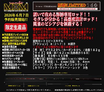 MXM　豚鯵MOBILEY LIMITED　３P１６０グリーン　送料無料【2026年7月23日通常販売開始】の画像