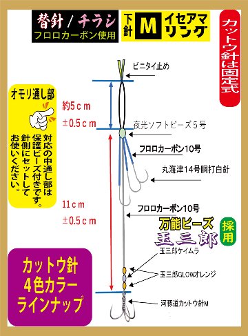 河豚道　替針　FC/チラシ３本/トリプルM　ブラック　１組入の画像
