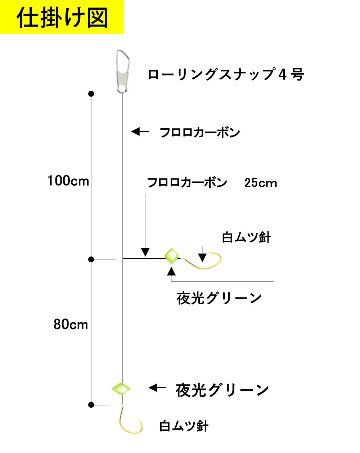 【JOKER推奨品】アジFC２本２組白１０－１．７号　１．８ｍの画像