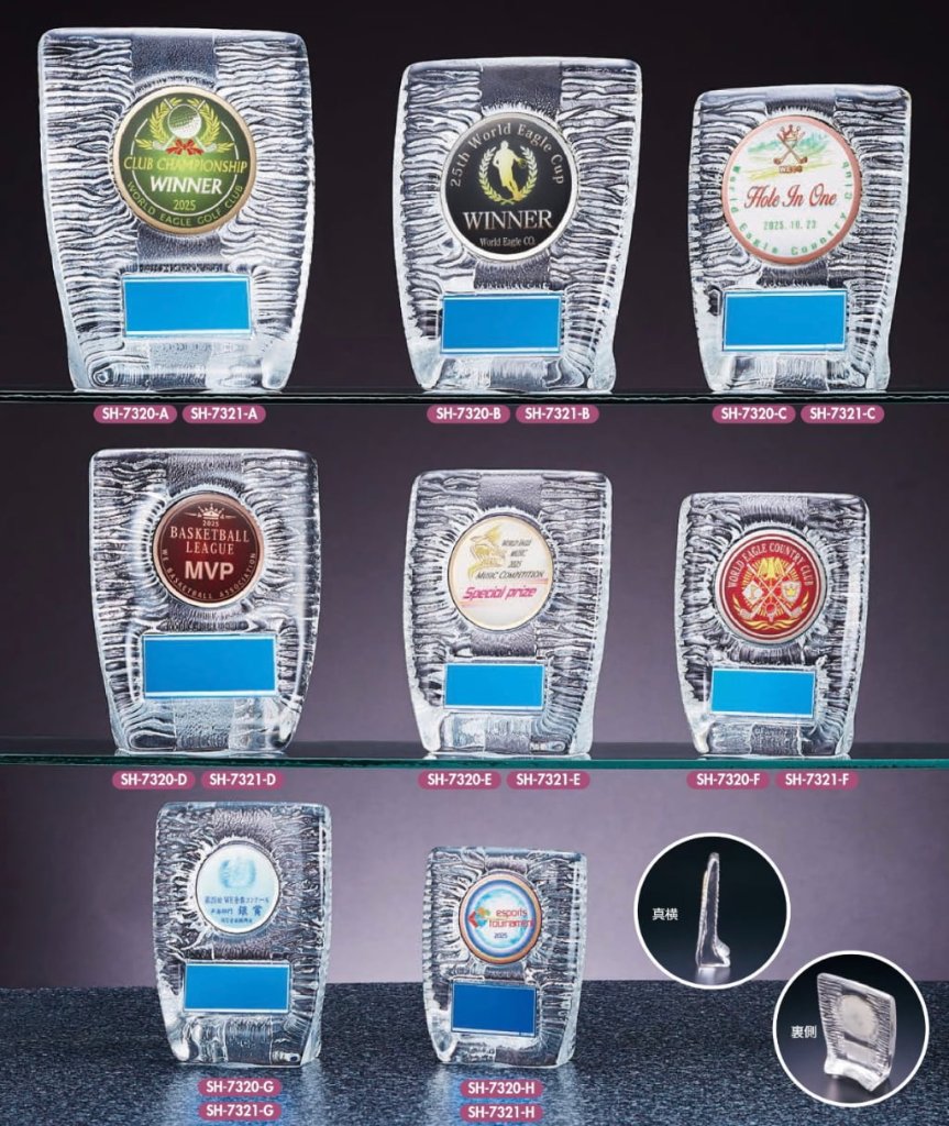 SHU-7320（透明樹脂盛りなし）SHU-7321（透明樹脂盛りあり）の画像