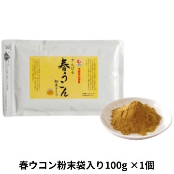 春ウコン粉末袋入り100g アクアグリーン沖縄 ウコン 春ウコン 粉末  沖縄の画像
