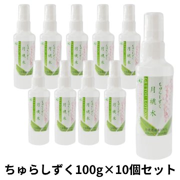 ちゅらしずく月桃水100ml×10個セット アクアグリーン沖縄 ハーブ 月桃 化粧水 持ち運び用 スプレータイプ の画像