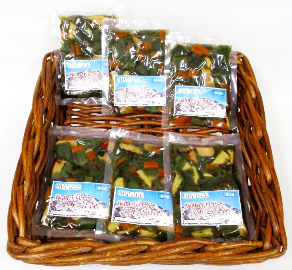 根曲がり竹とアザミの甘煮の画像