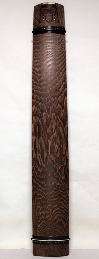 ピン琴　紅木玉縁　会津材 クリ甲　綾杉の画像