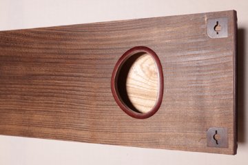 13絃琴　紅木半玉　会津材　 クリ甲　親子綾杉の画像