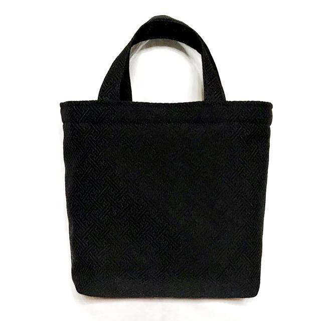 金襴布トートバッグ　赤小花の画像