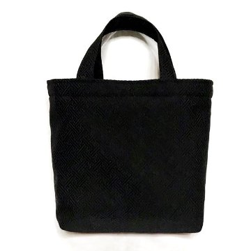 金襴布トートバッグ　赤小花の画像