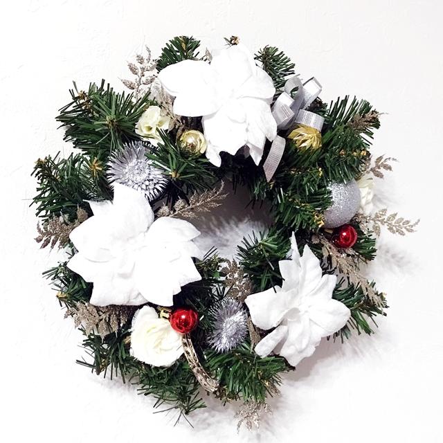 造花・アートフラワー　クリスマスリースの画像