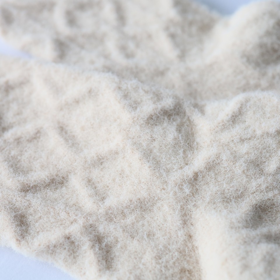 ウール（羊毛）混でふわもこ靴下「ポッポ」　冬の普段使いの靴下に。の画像