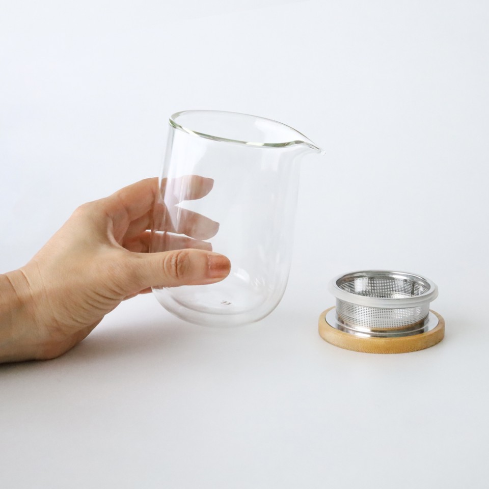 一人分にちょうどいい280ml　二層断熱 ガラス茶器【ギフトボックス入り】の画像