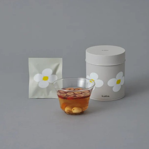 【可愛い缶入り】そのまま食べられる和漢素材を調合したノンカフェインティーの画像