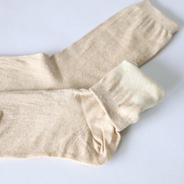 【日本製】春夏もおすすめ「冷えとり」ダブルシルクソックスの画像