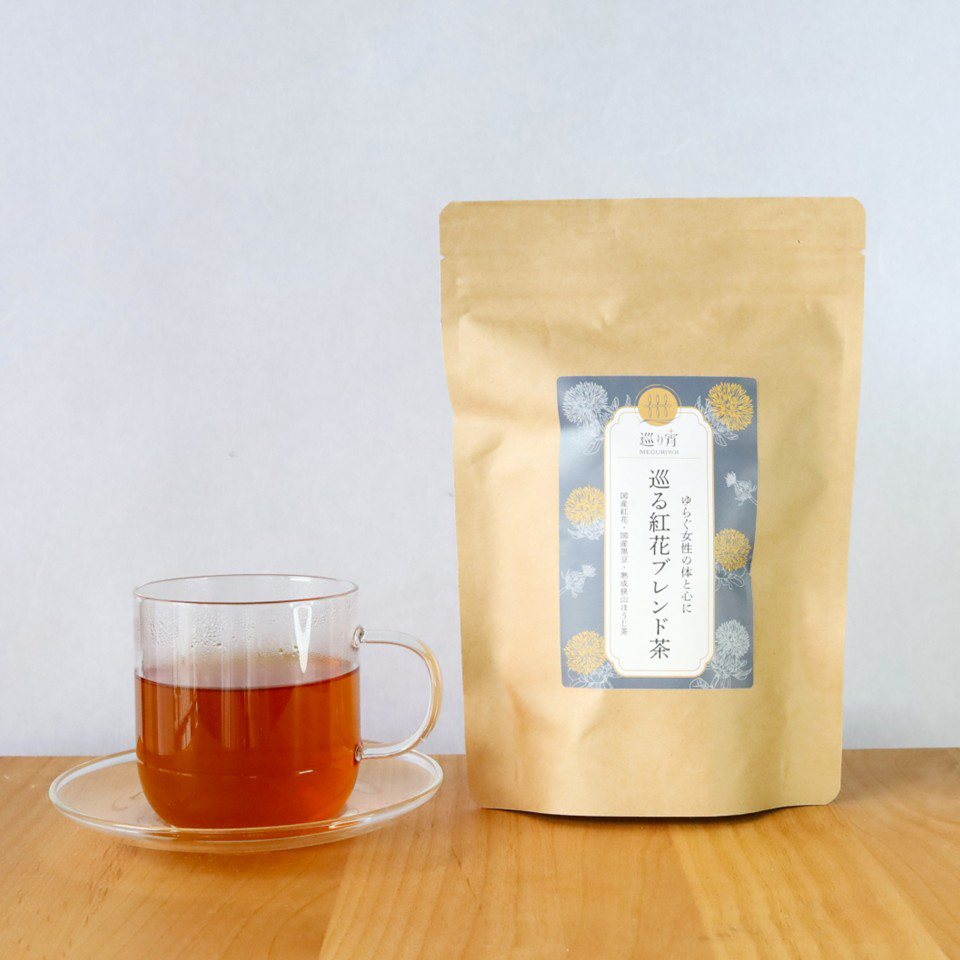 【国産】巡る紅花ブレンド茶　更年期世代のくつろぎと温活時間に　TB30個入の画像