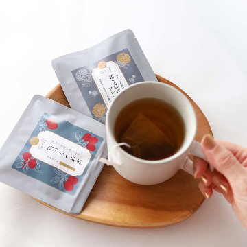 【メール便限定・送料無料】巡り宵のお茶お試しセット（巡る紅花ブレンド茶・宵のなつめ茶・ティーバッグ2個入り）の画像
