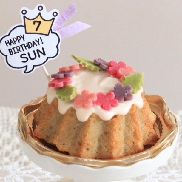 記念日のさつまいもケーキの画像