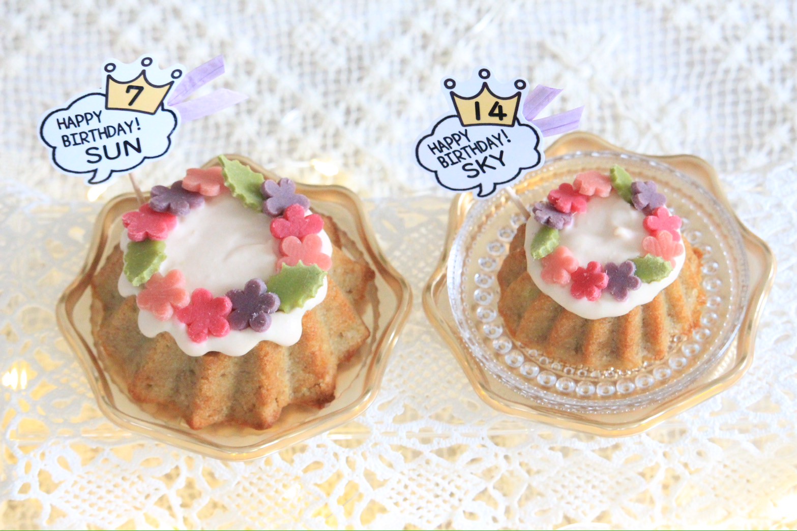 記念日のさつまいもケーキの画像