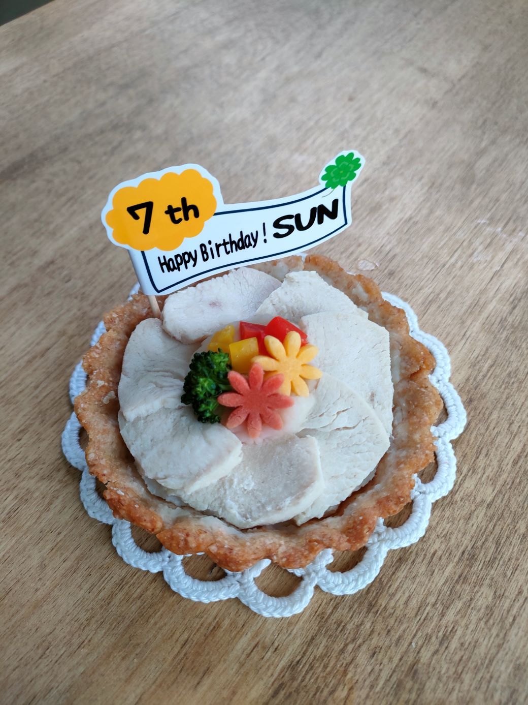 記念日のタルトケーキの画像