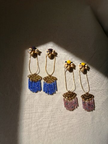 Beads fringe Vintage Earringsの画像