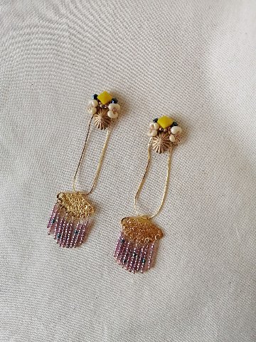 Beads fringe Vintage Earringsの画像