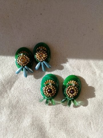  Green Vintage earringsの画像