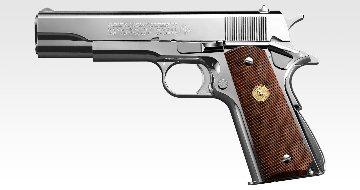 コルト ガバメント シリーズ'70 ニッケルフィニッシュ　ガスブローバックの画像
