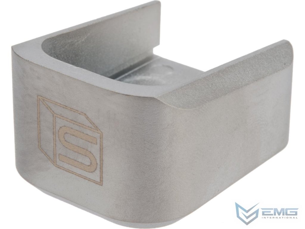 EMG / Salient Arms International 2011 Base Plate for Hi-Capa Series Airsoft Gas Magazines (Silver)の画像