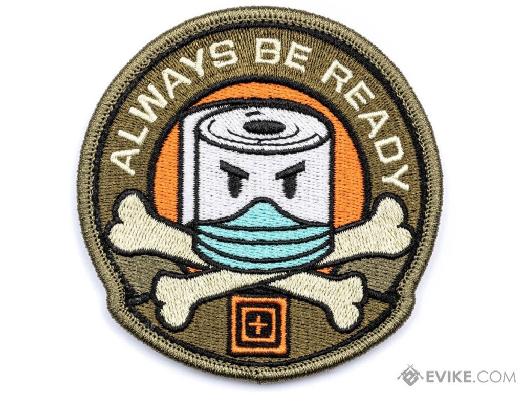 5.11 Tactical "Toilet Paper Prepper" Hook & Loop Embroidered Morale Patchの画像