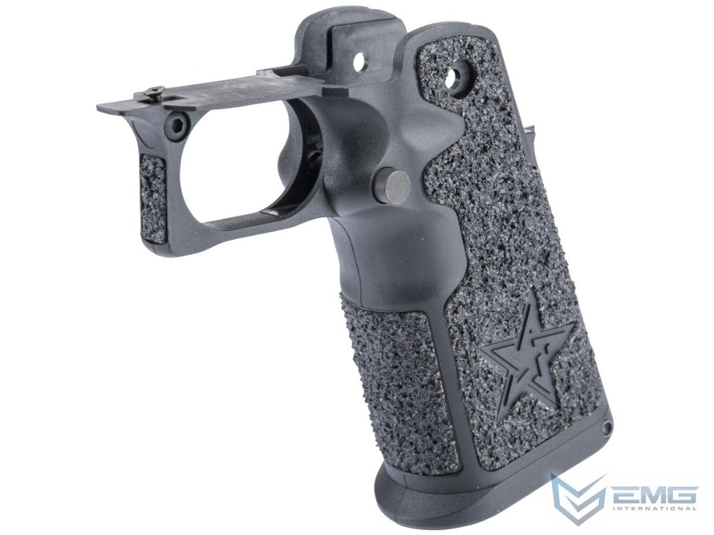 EMG Staccato ライセンス取得 2011 ピストルグリップ、Hi-Capa ガスブローバック エアソフト ピストル用 (モデル: Pro Grip / ブラック)の画像