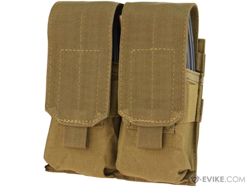 CONDOR タクティカル ダブル AR15 / M4 / M16 / 5.56 NATO マガジンポーチ (カラー: コヨーテブラウン)の画像