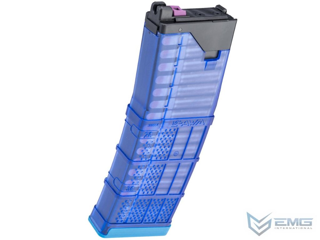 T8　LC-MG-0001 BL　Lancer　ガスブローバック マガジン 300BLK  マルイMWS用　Blueの画像