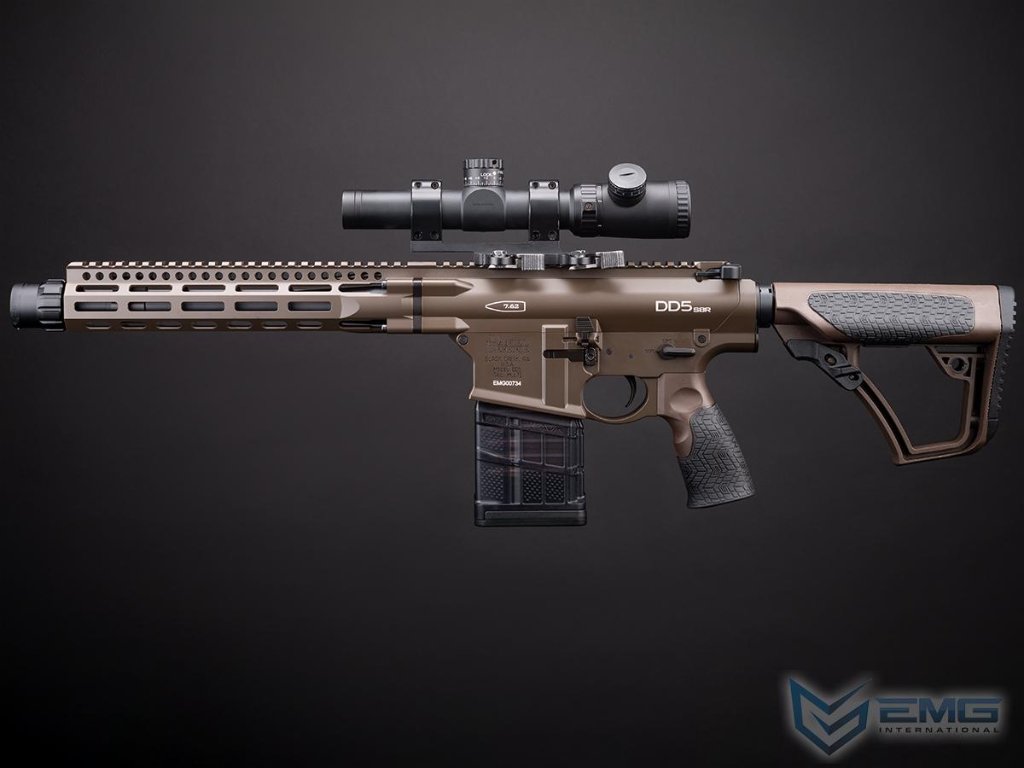 EMG x Daniel Defense DD5 エアソフト電動ライフル（Kestrel V2 ETU搭載） - CYMA （カラー：フラットダークアース／SBR）の画像
