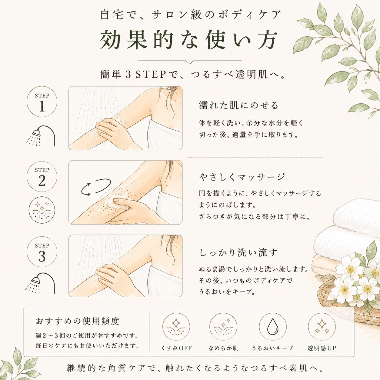 【naarak】ナーラック エクスフォリエーティング バスボディスクラブ ストロベリーの画像