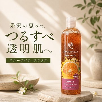 【naarak】ナーラック エクスフォリエーティング バスボディスクラブ  オレンジの画像