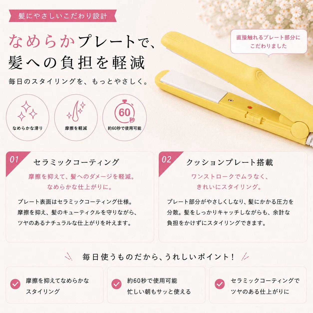 CELEJOIS（セレジョア）スマートヘアアイロンの画像