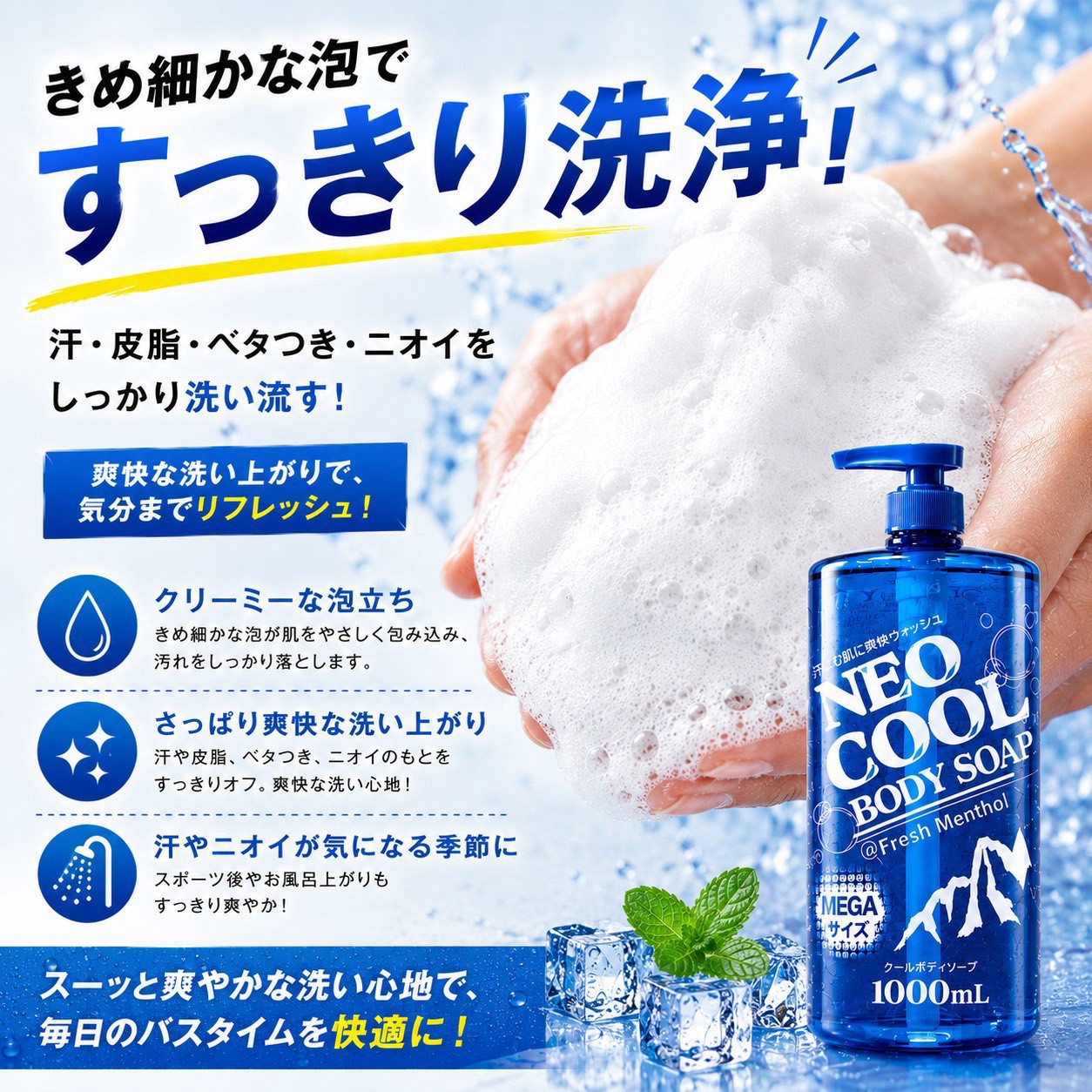 NEOクール ボディーソープ1000mL｜neo-mart | お客様に喜ばれる商品を