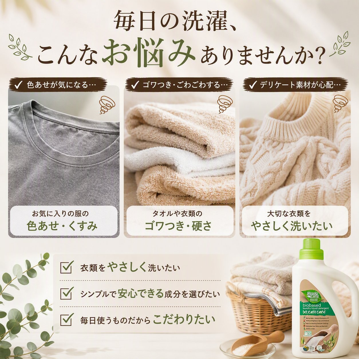 【単品】レディケア 洗濯用洗剤 本体2100ｍLの画像