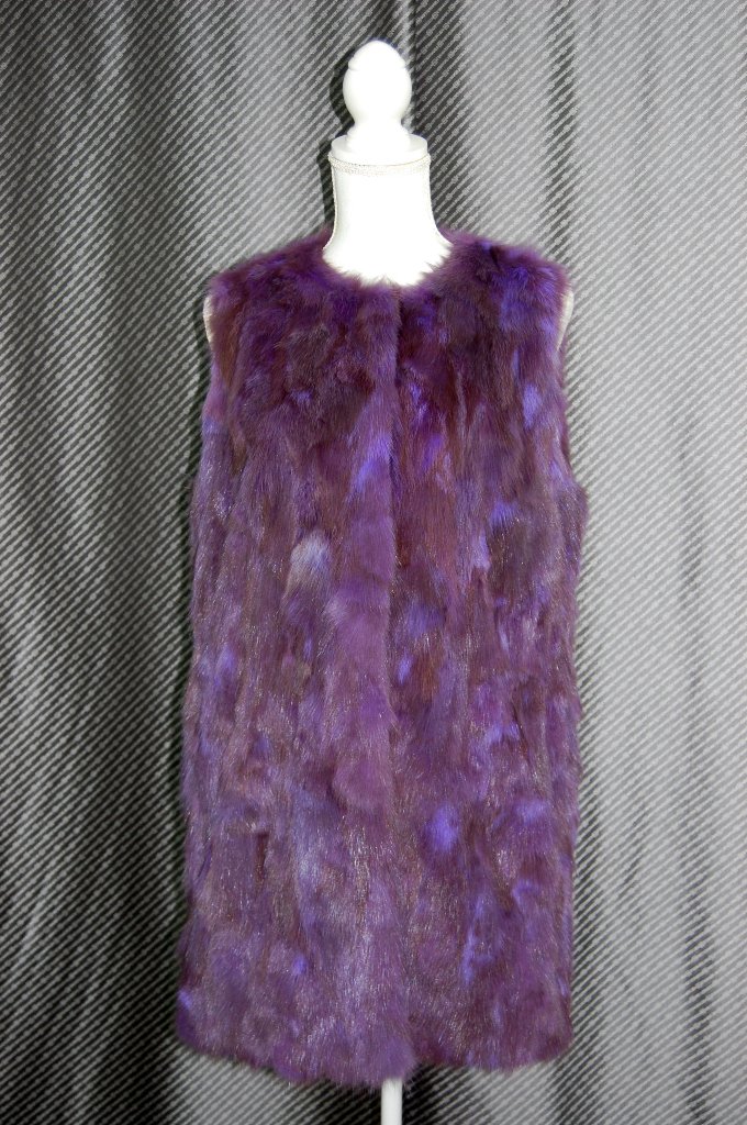 ロシアンセーブル　ピースロングベストの画像