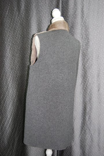 ミンク＆ウール　ダブルフェイスロングベストの画像