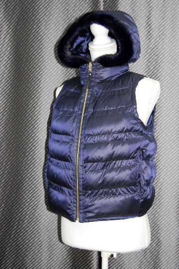 ミンク＆ダウン　フーディーベストの画像
